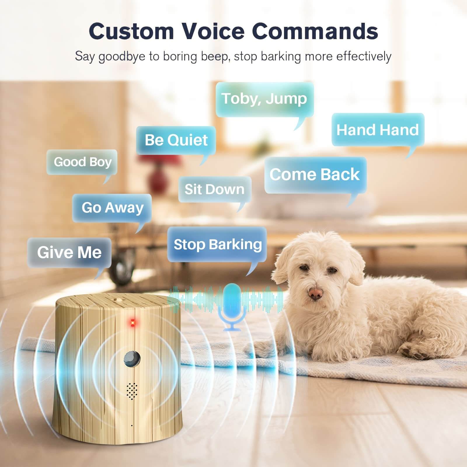 Voice-Assisted Ultrasonic Bark Controller by Wowpetsmart®